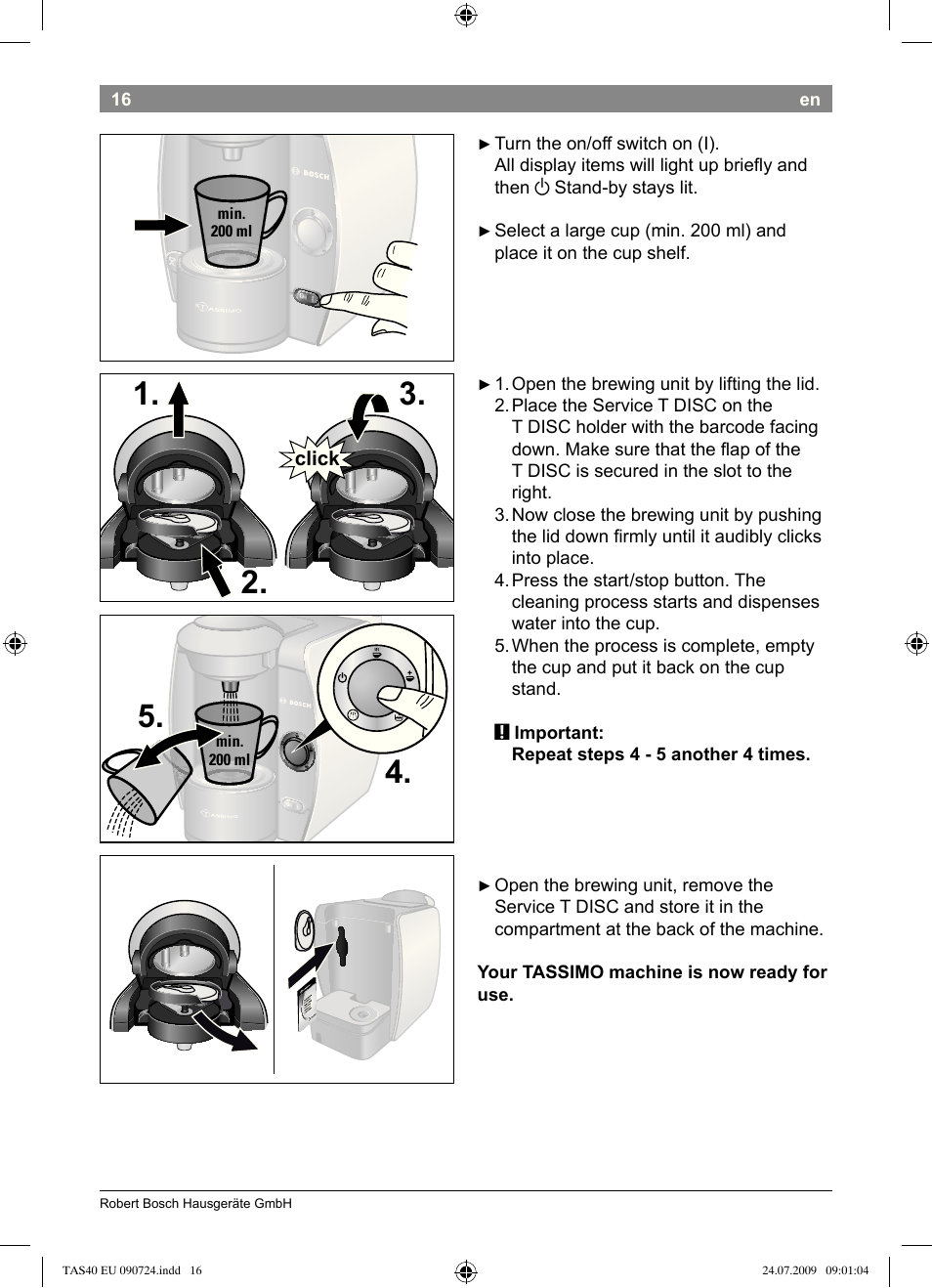 Bosch Multigetränkesystem TAS4011 Silk Silver anthrazit User Manual | Page 18 / 70