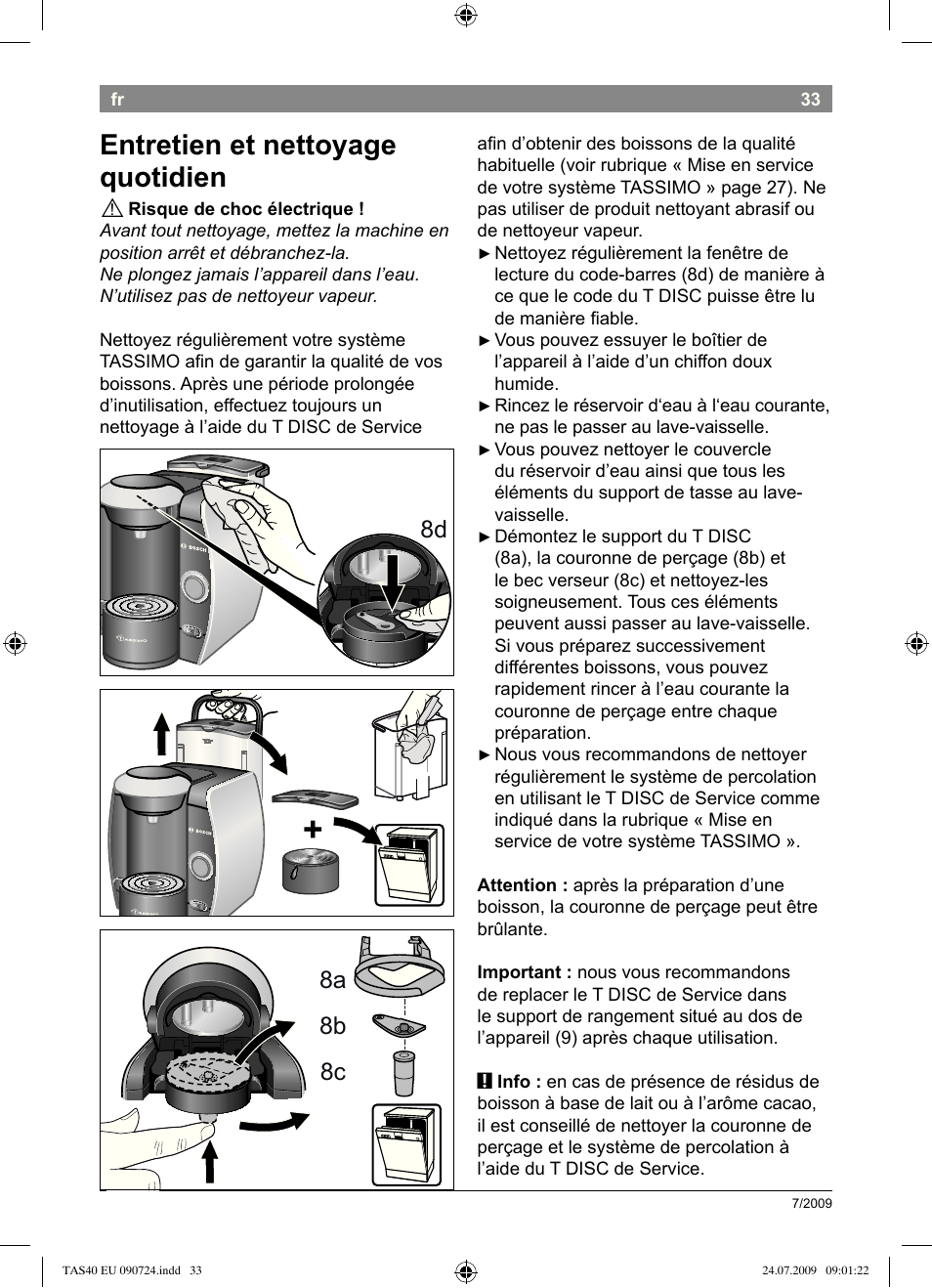 8a 8b 8c | Bosch Multigetränkesystem TAS4011 Silk Silver anthrazit User Manual | Page 35 / 70