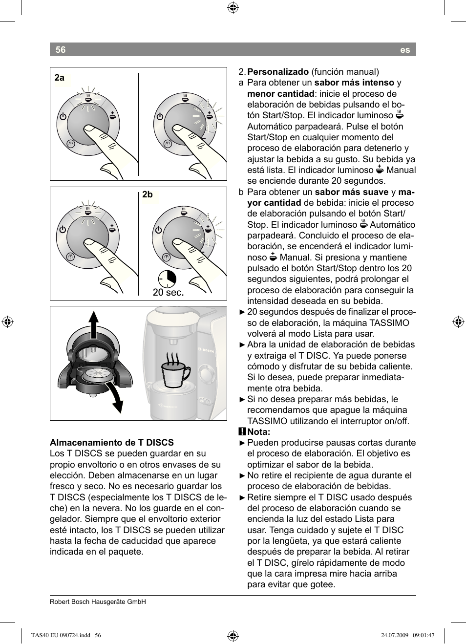 Bosch Multigetränkesystem TAS4011 Silk Silver anthrazit User Manual | Page 58 / 70