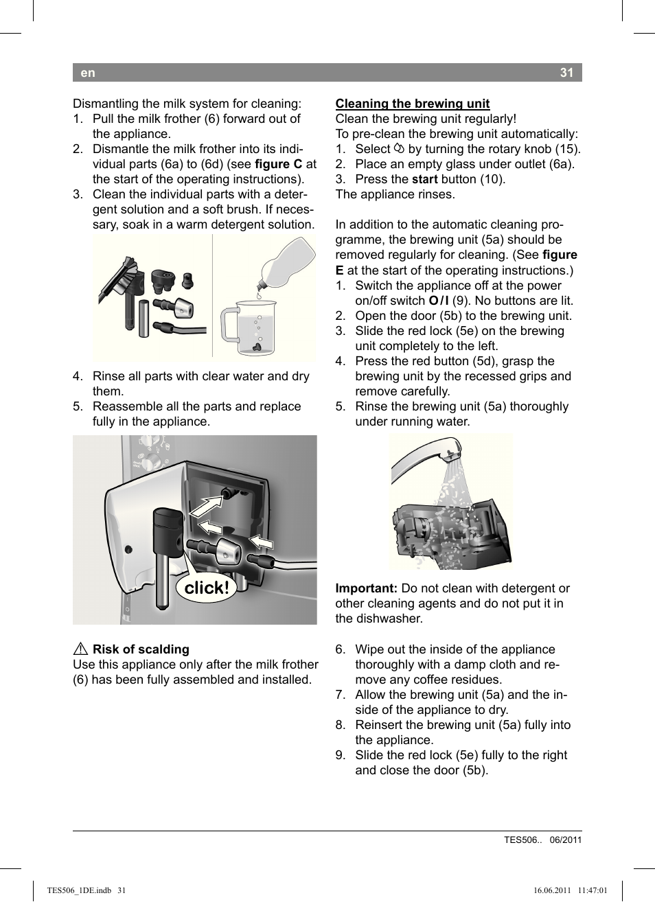 Bosch TES50658DE VeroCafe LattePro Kaffeevollautomat Dunkles Espressobraun Dark Espresso User Manual | Page 35 / 88