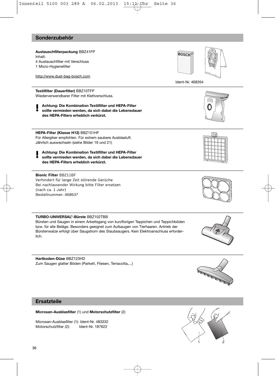 Bosch BSG82502 kirschrot-metallic Bodenstaubsauger Beutel ergomaxx pro. hard floor 2500 User Manual | Page 37 / 151