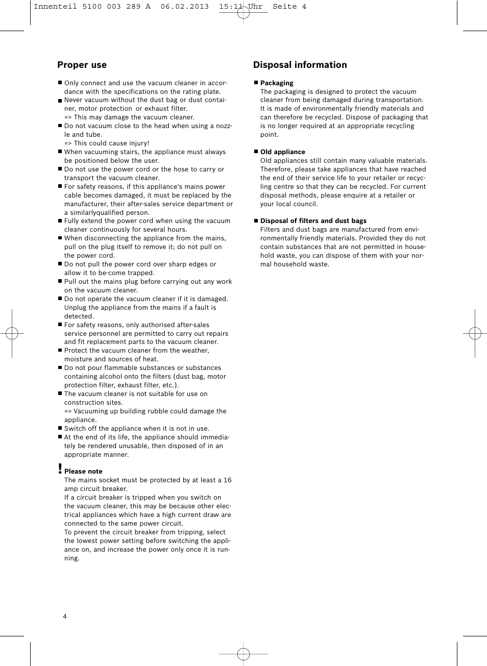 Bosch BSG82502 kirschrot-metallic Bodenstaubsauger Beutel ergomaxx pro. hard floor 2500 User Manual | Page 5 / 151