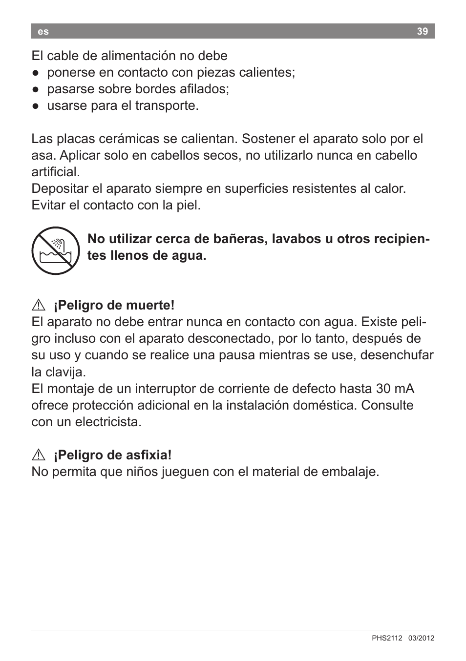 Bosch PHS2112 Haarglätter PureStyle User Manual | Page 43 / 91