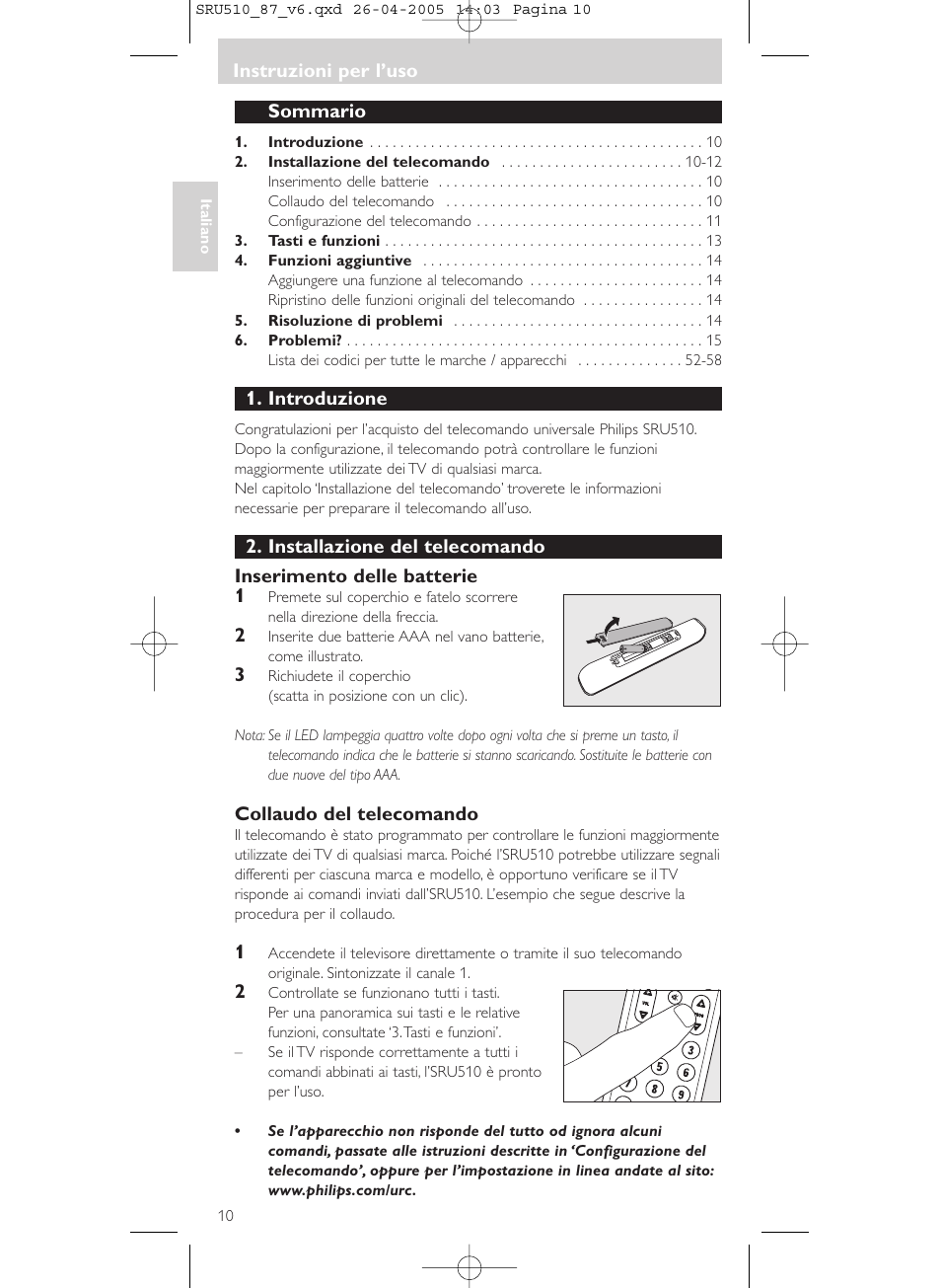 Philips SRU510 User Manual | Page 10 / 60