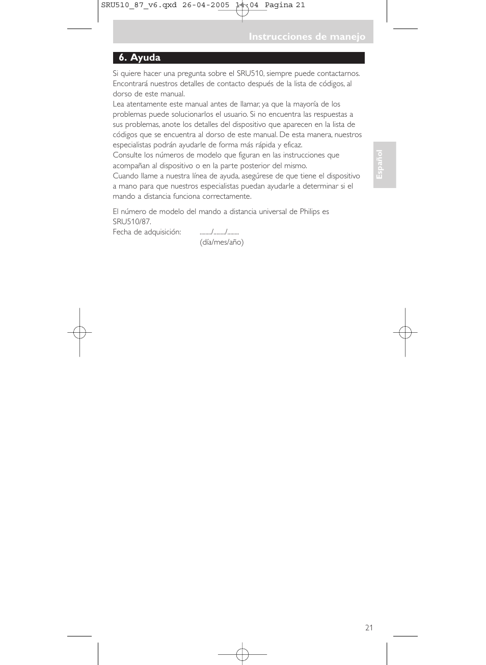 Philips SRU510 User Manual | Page 21 / 60