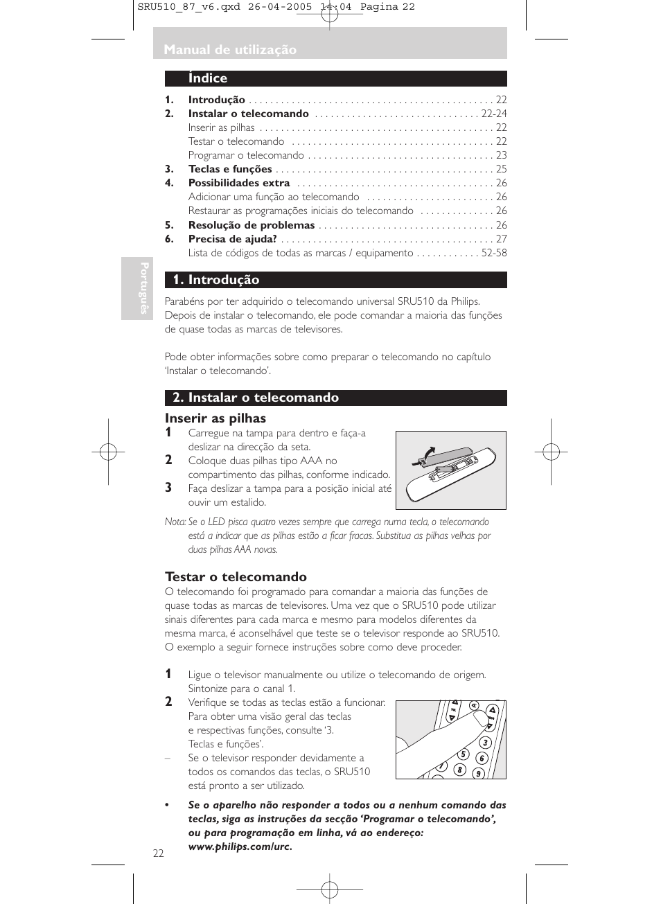 Philips SRU510 User Manual | Page 22 / 60