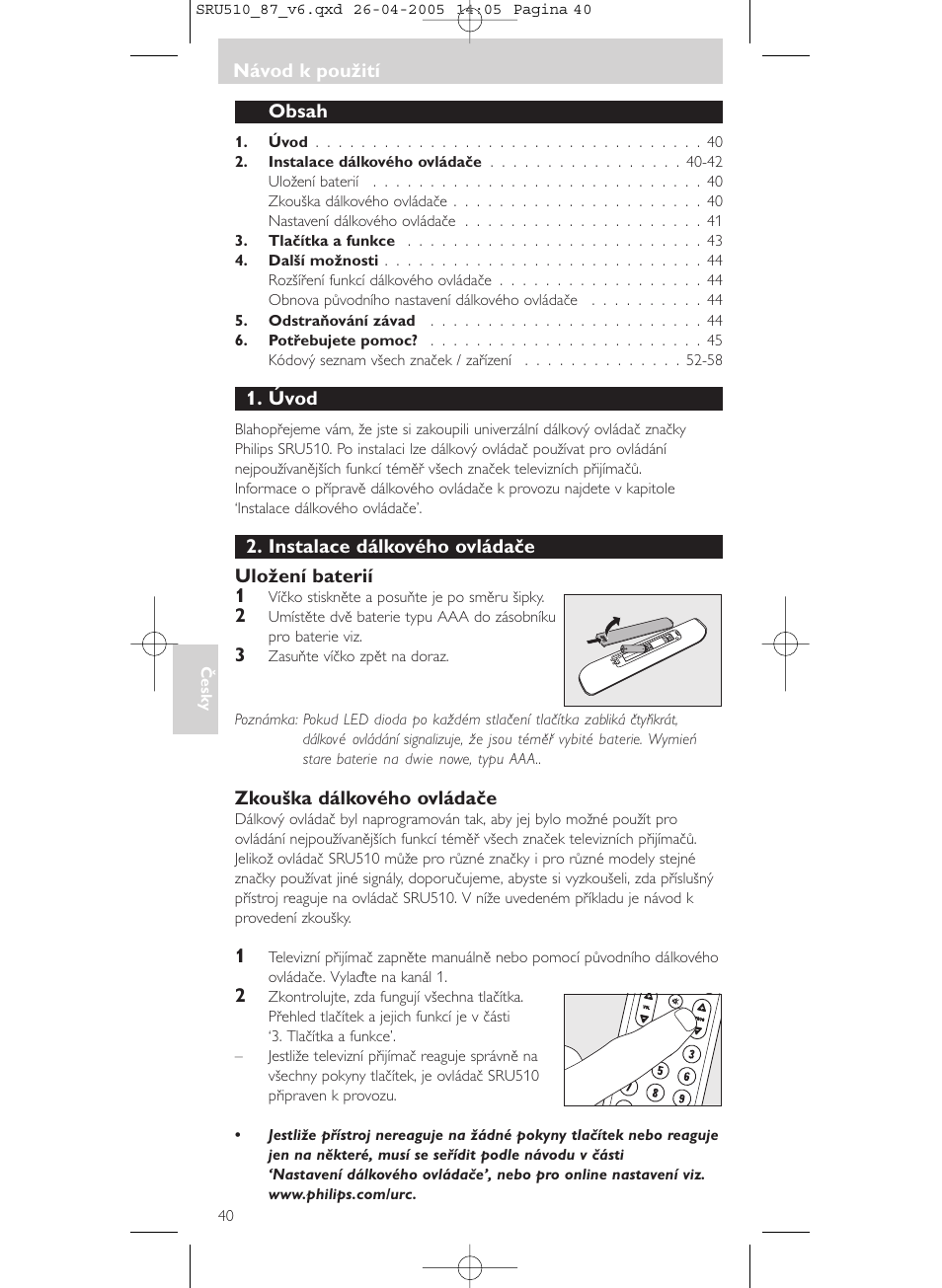 Philips SRU510 User Manual | Page 40 / 60