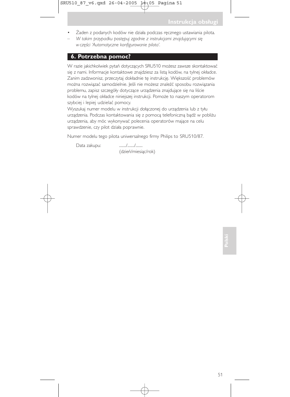 Philips SRU510 User Manual | Page 51 / 60