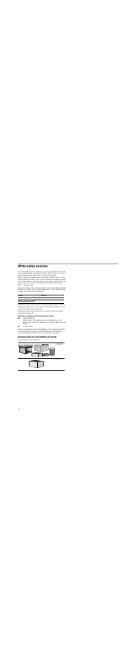 After-sales service, To book an engineer visit and product advice, Accessories for circulating-air mode | Bosch DWK09M850 User Manual | Page 16 / 88