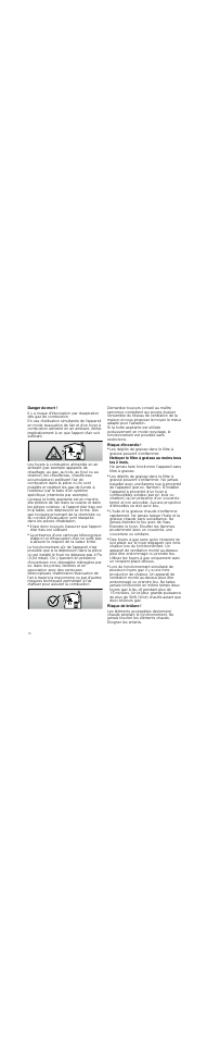 Danger de mort, Risque d'incendie, Risque de brûlure | Bosch DWK09M850 User Manual | Page 18 / 88