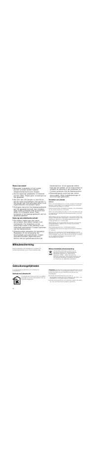 Risico van letsel, Kans op een elektrische schok, Oorzaken van schade | Attentie, Milieubescherming, Milieuvriendelijke afvalverwerking, Gebruiksmogelijkheden, Gebruik met afvoerlucht, Aanwijzing | Bosch DWK09M850 User Manual | Page 26 / 88