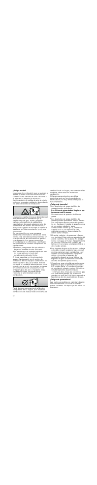 Peligro mortal, Peligro de incendio, No usar nunca el aparato sin filtro de grasa | Peligro de quemaduras | Bosch DWK09M850 User Manual | Page 32 / 88