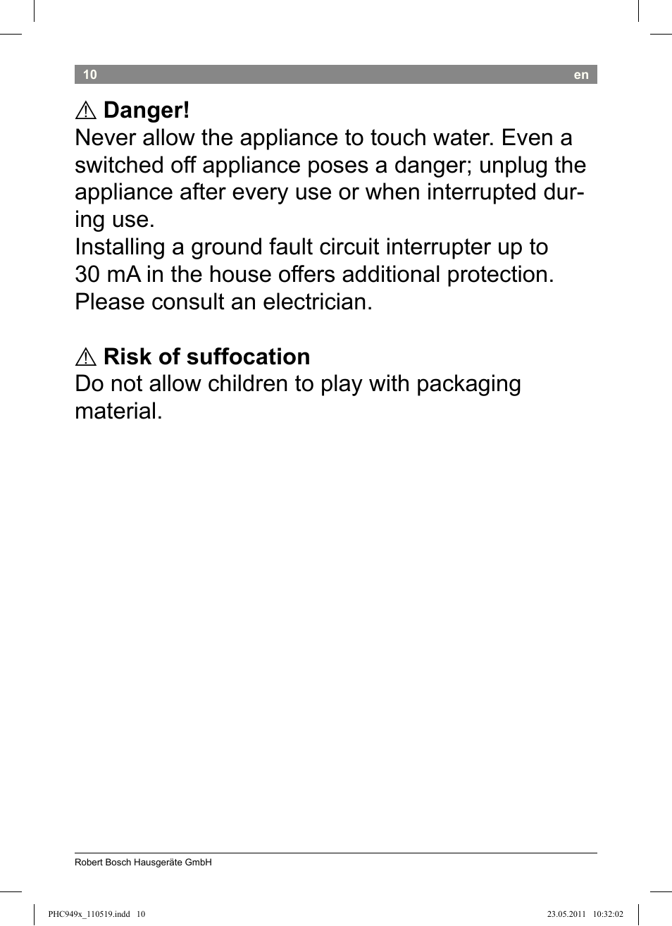 Bosch PHC9490 Lockenstab ProSalon User Manual | Page 12 / 116