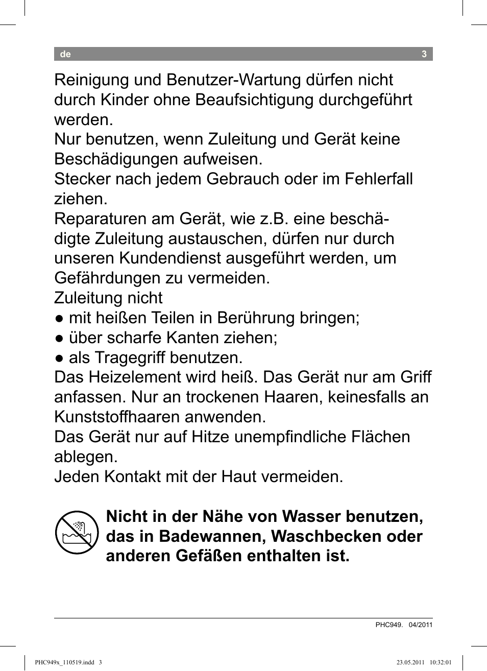 Bosch PHC9490 Lockenstab ProSalon User Manual | Page 5 / 116