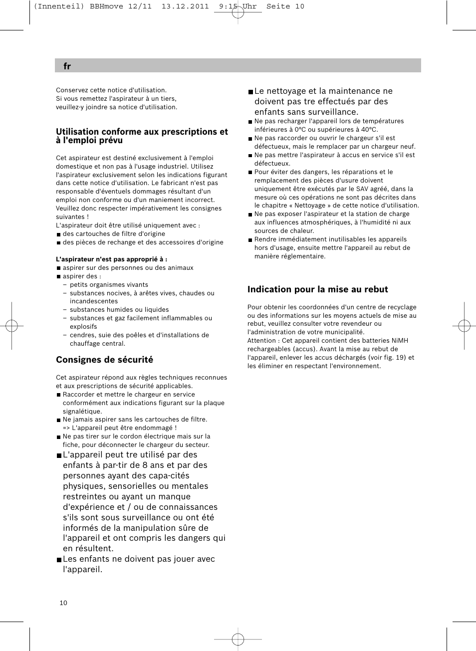 Bosch Hand-Akkusauger 2-in-1 BBHMOVE4 champagner metallic Move 2in1 18V User Manual | Page 12 / 94