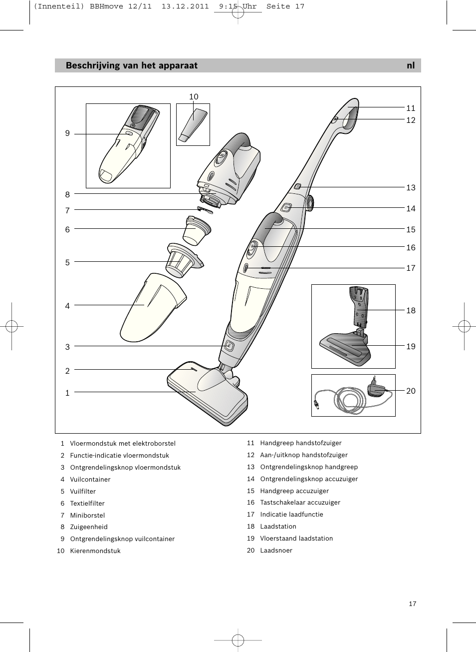 Bosch Hand-Akkusauger 2-in-1 BBHMOVE4 champagner metallic Move 2in1 18V User Manual | Page 19 / 94