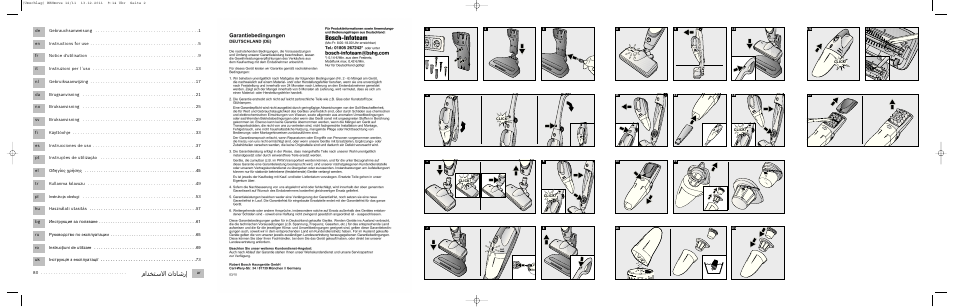 Bosch Hand-Akkusauger 2-in-1 BBHMOVE4 champagner metallic Move 2in1 18V User Manual | Page 2 / 94