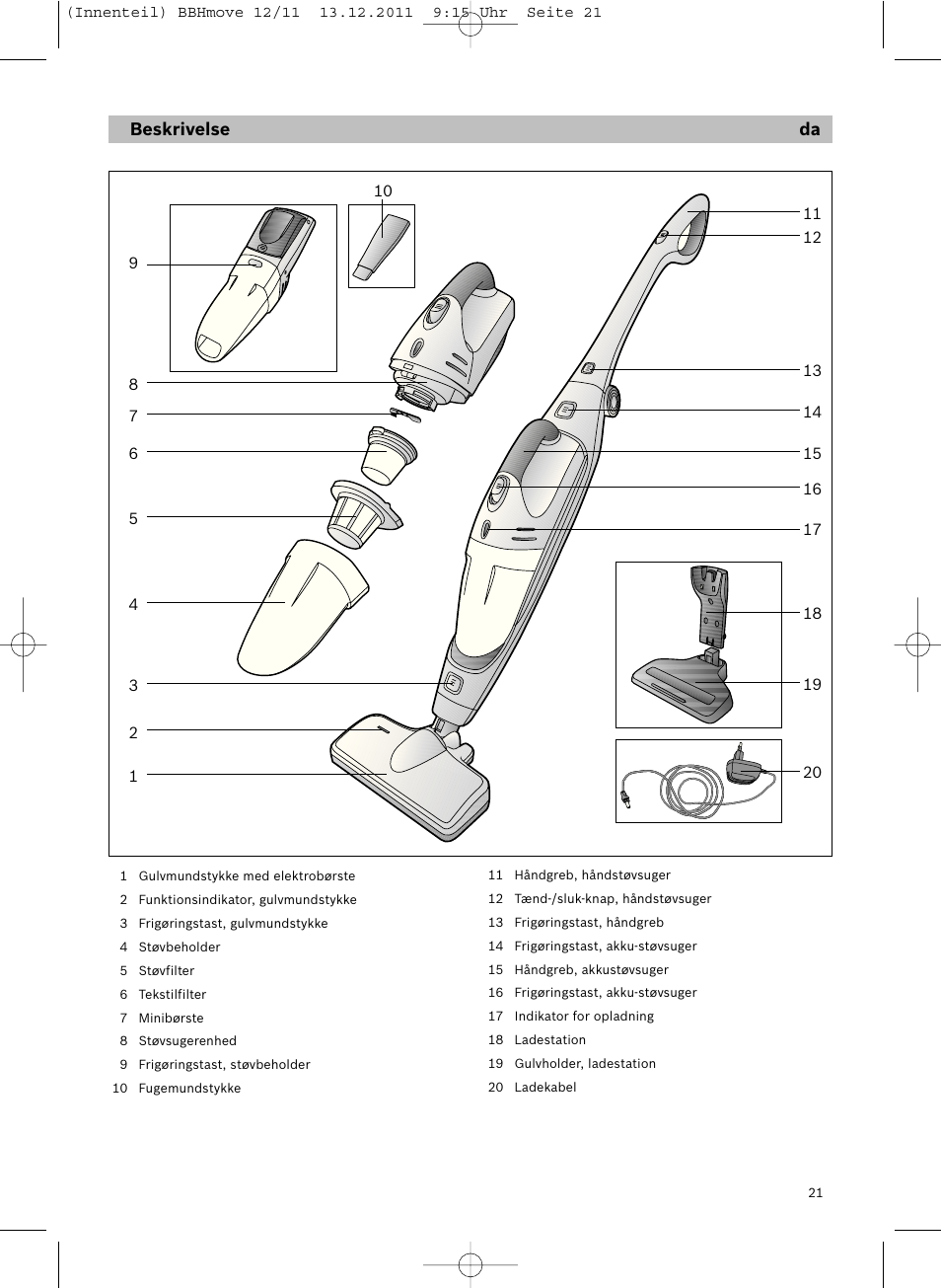 Bosch Hand-Akkusauger 2-in-1 BBHMOVE4 champagner metallic Move 2in1 18V User Manual | Page 23 / 94