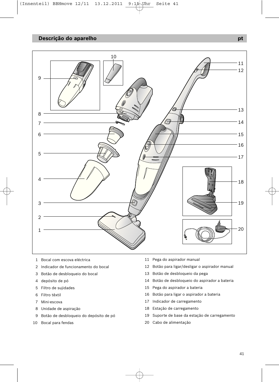Bosch Hand-Akkusauger 2-in-1 BBHMOVE4 champagner metallic Move 2in1 18V User Manual | Page 43 / 94