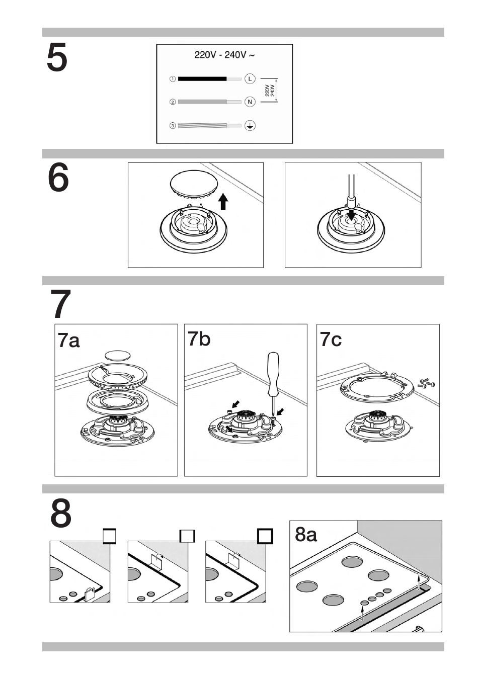 Bosch PRS926F70E Gas-Kochstelle Glaskeramik 90 cm User Manual | Page 3 / 20