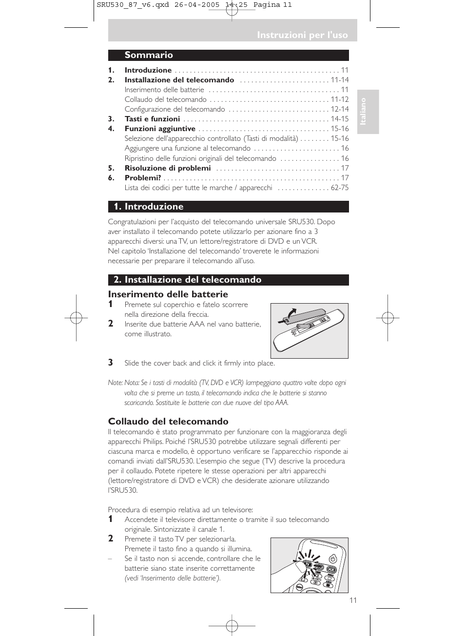 Philips SRU530 User Manual | Page 11 / 78