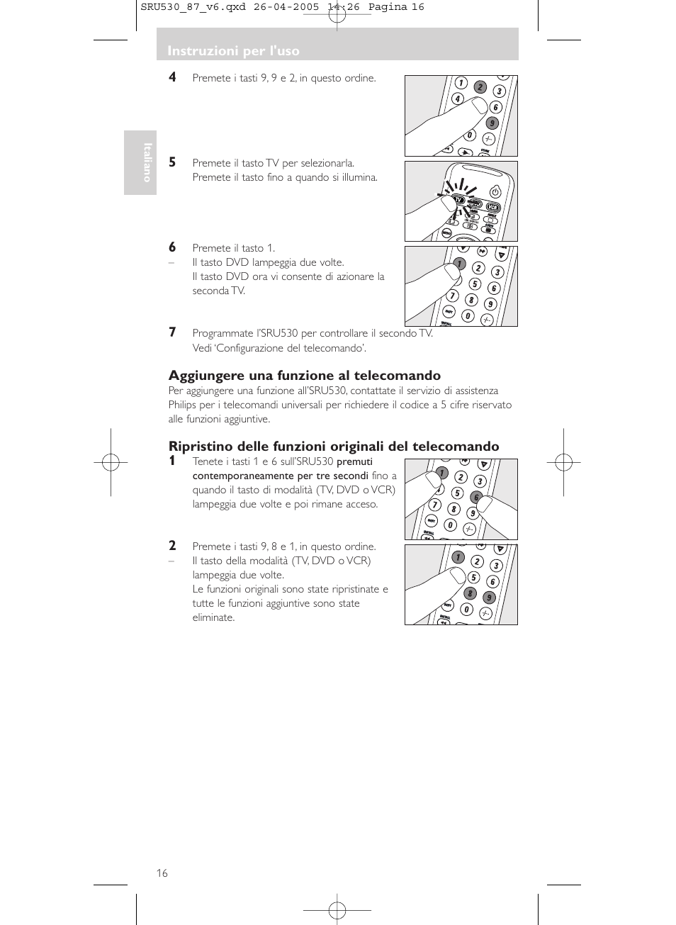 Philips SRU530 User Manual | Page 16 / 78