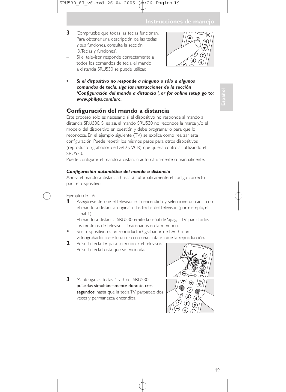 Philips SRU530 User Manual | Page 19 / 78