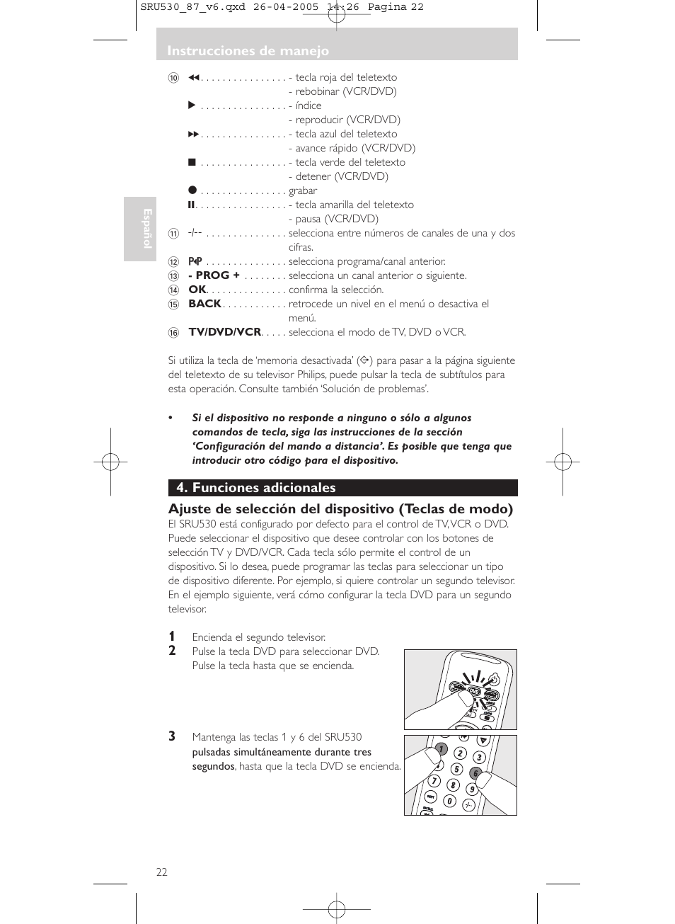 Philips SRU530 User Manual | Page 22 / 78