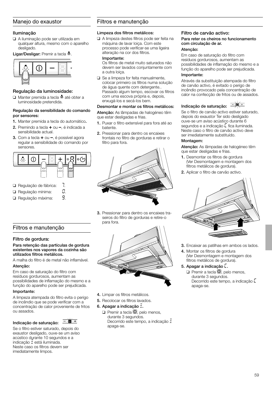 Bosch DHI665V grau-metallic Flachschirmhaube 60 cm User Manual | Page 59 / 68