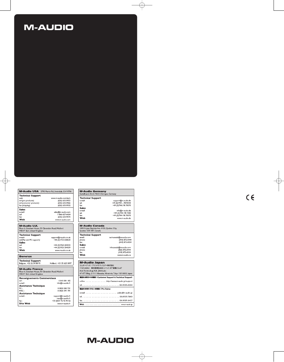 M-AUDIO Audio Buddy User Manual | 8 pages