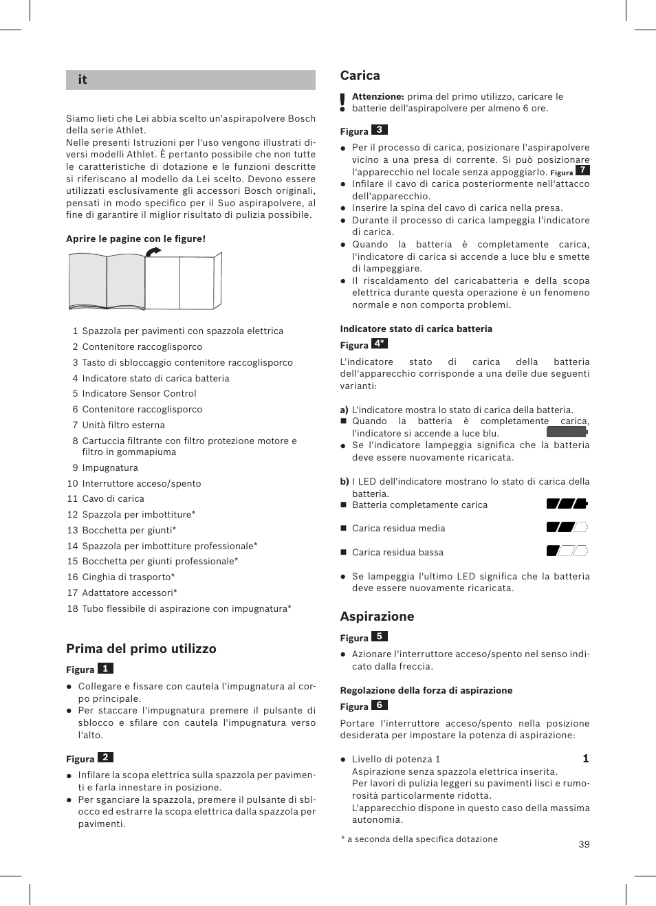 Bosch Athlet 252V Kabelloser Handstaubsauger BCH6255N1 dark navy User Manual | Page 40 / 108