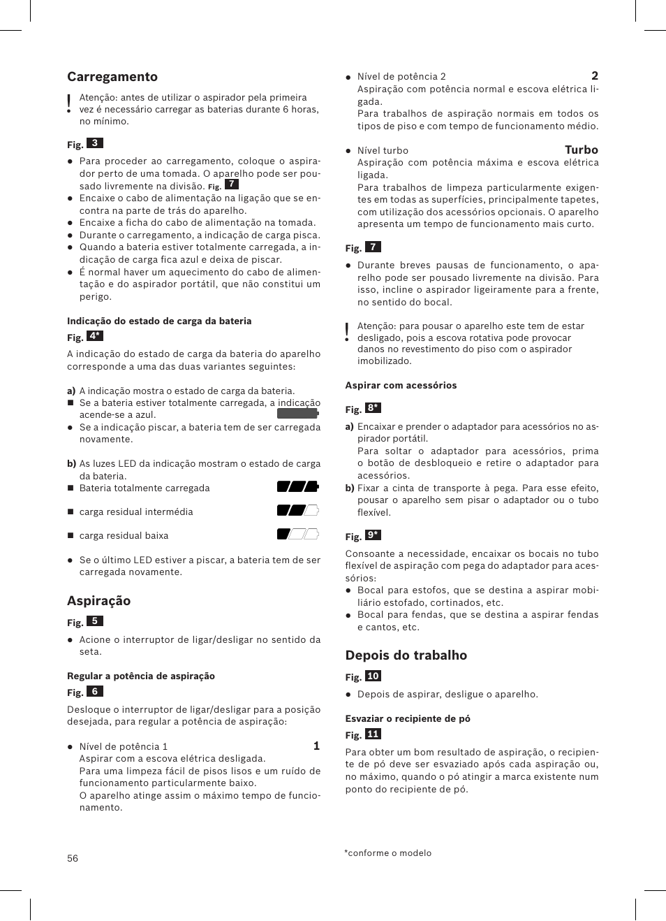 Bosch Athlet 252V Kabelloser Handstaubsauger BCH6255N1 dark navy User Manual | Page 57 / 108