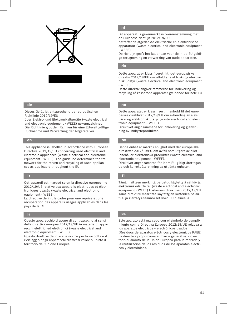 Bosch Athlet 252V Kabelloser Handstaubsauger BCH6255N1 dark navy User Manual | Page 92 / 108