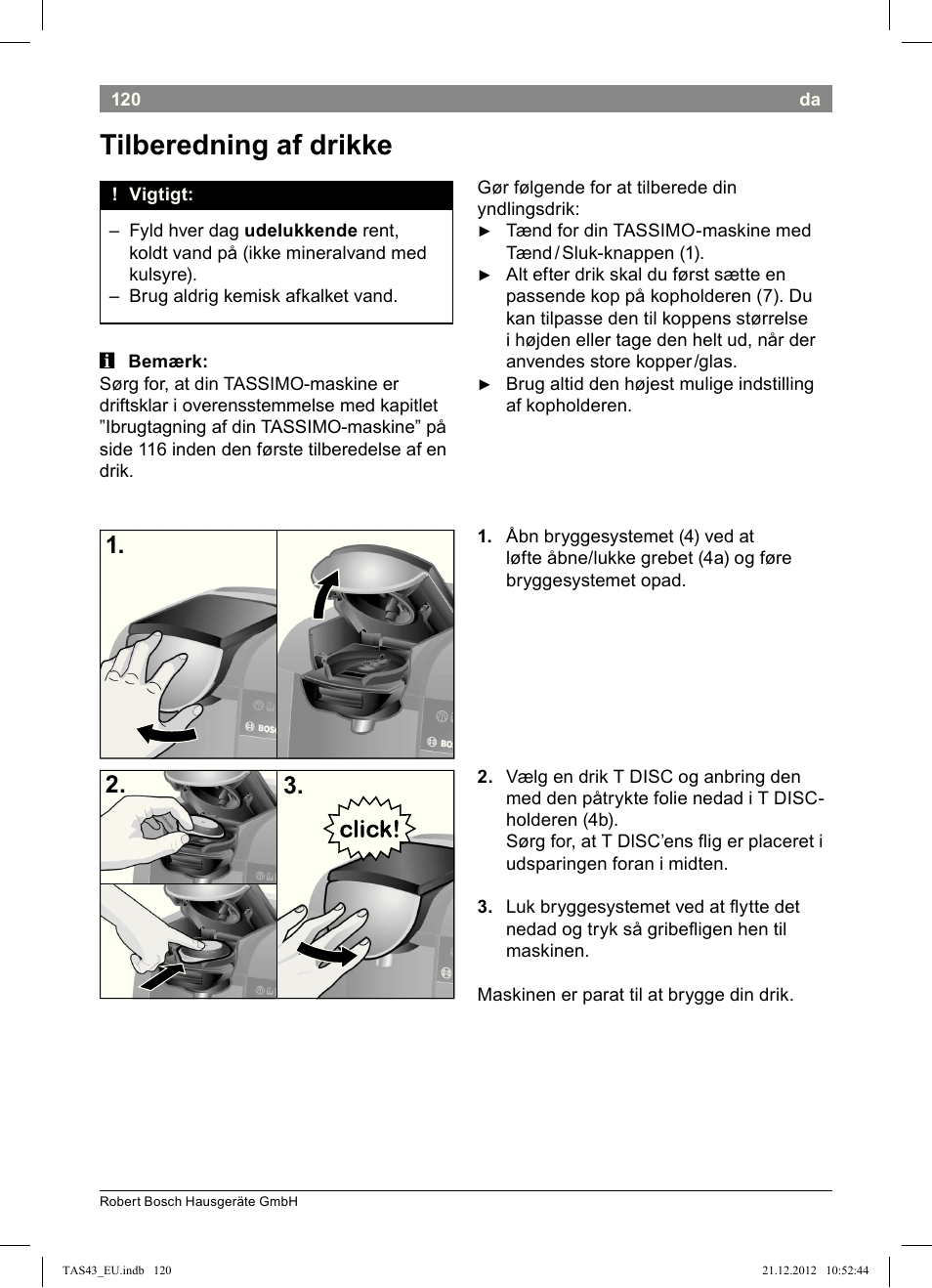 Tilberedning!af!drikke | Bosch Multigetränkesystem clear white anthrazit TAS4304 User Manual | Page 118 / 164