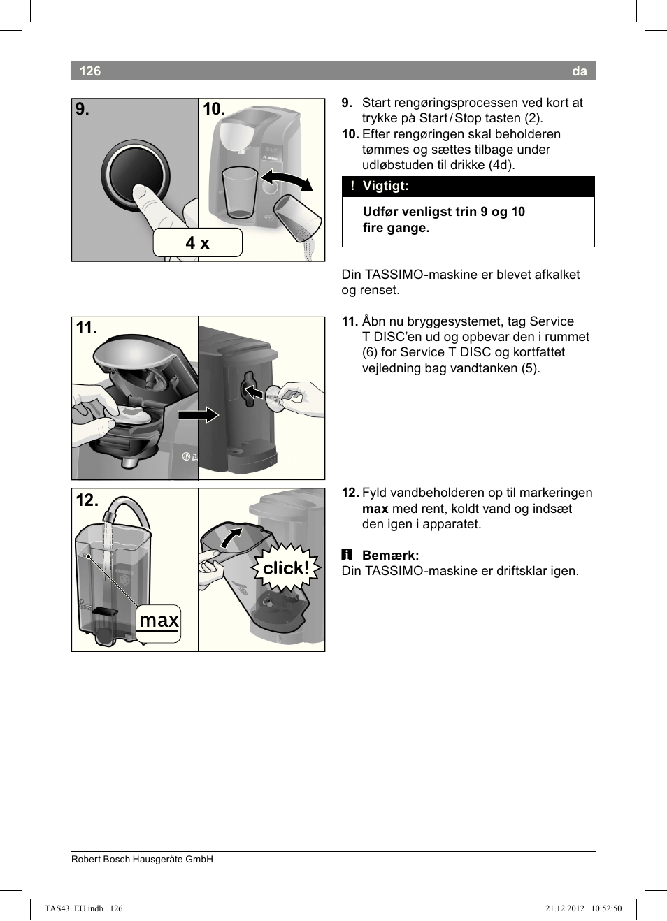 Bosch Multigetränkesystem clear white anthrazit TAS4304 User Manual | Page 124 / 164