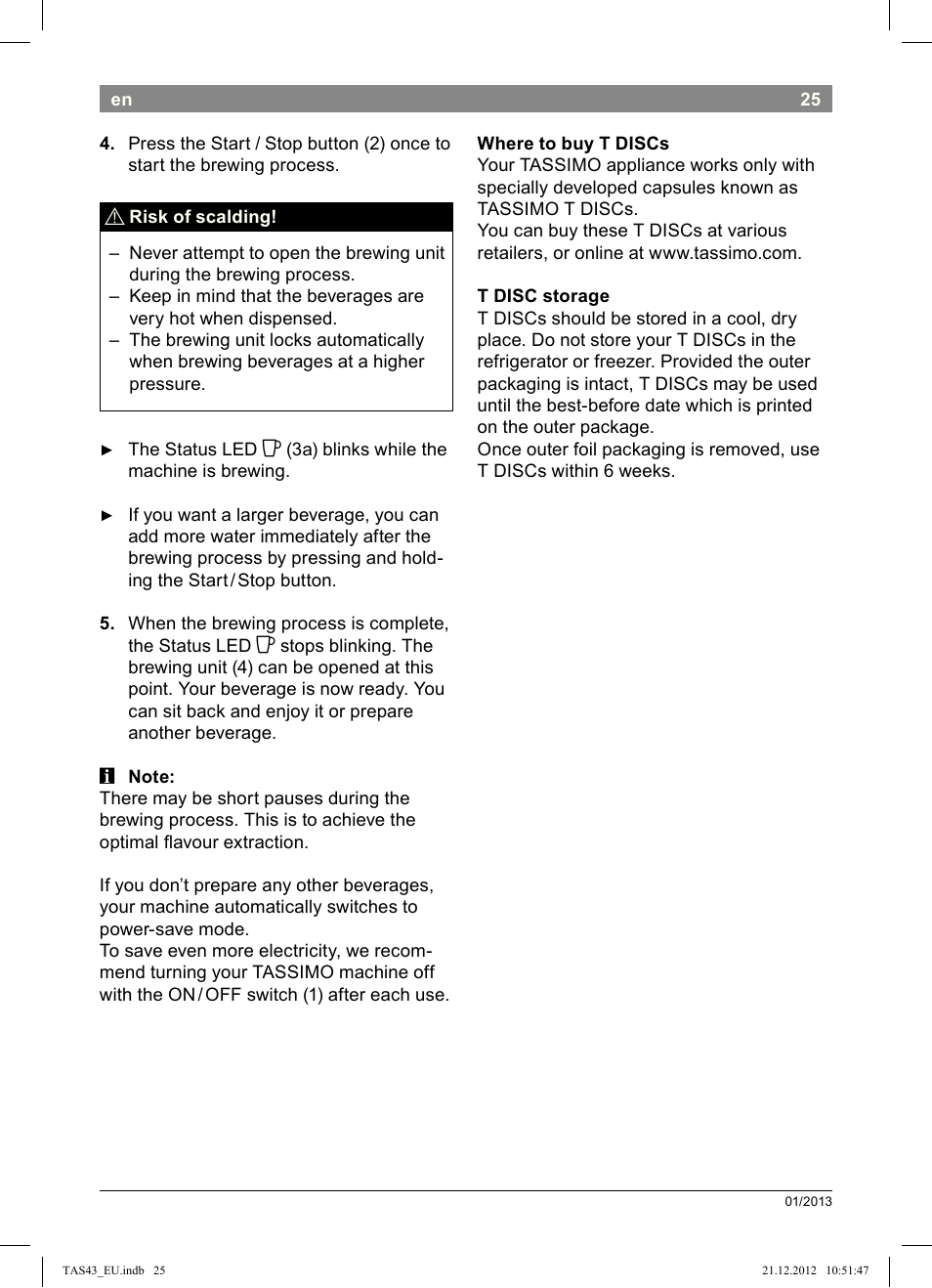 Bosch Multigetränkesystem clear white anthrazit TAS4304 User Manual | Page 23 / 164