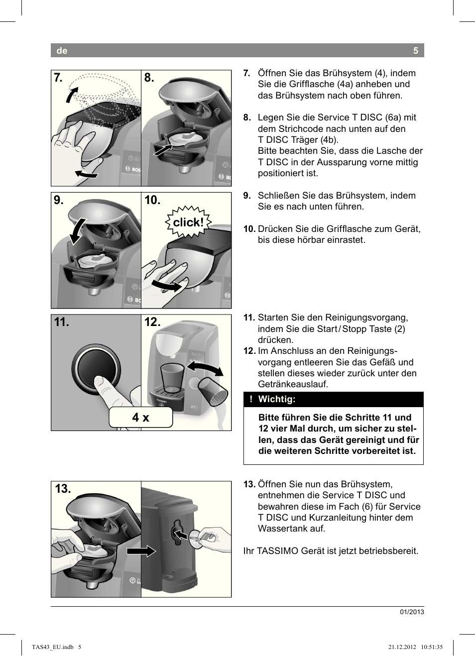 Bosch Multigetränkesystem clear white anthrazit TAS4304 User Manual | Page 3 / 164