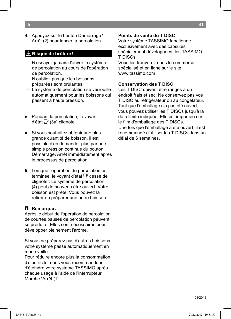 Bosch Multigetränkesystem clear white anthrazit TAS4304 User Manual | Page 39 / 164