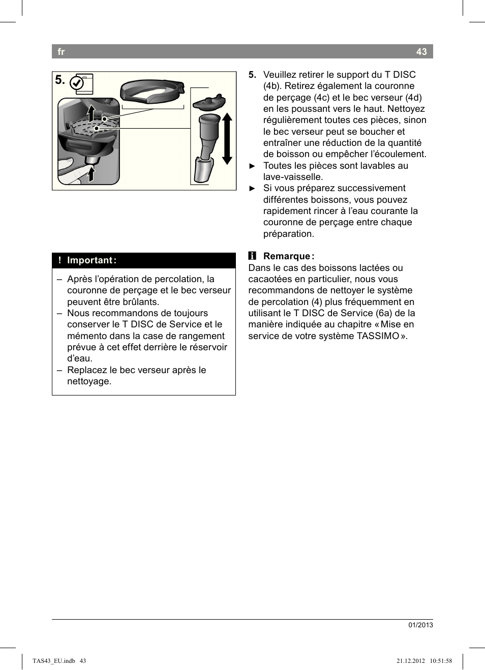 Bosch Multigetränkesystem clear white anthrazit TAS4304 User Manual | Page 41 / 164