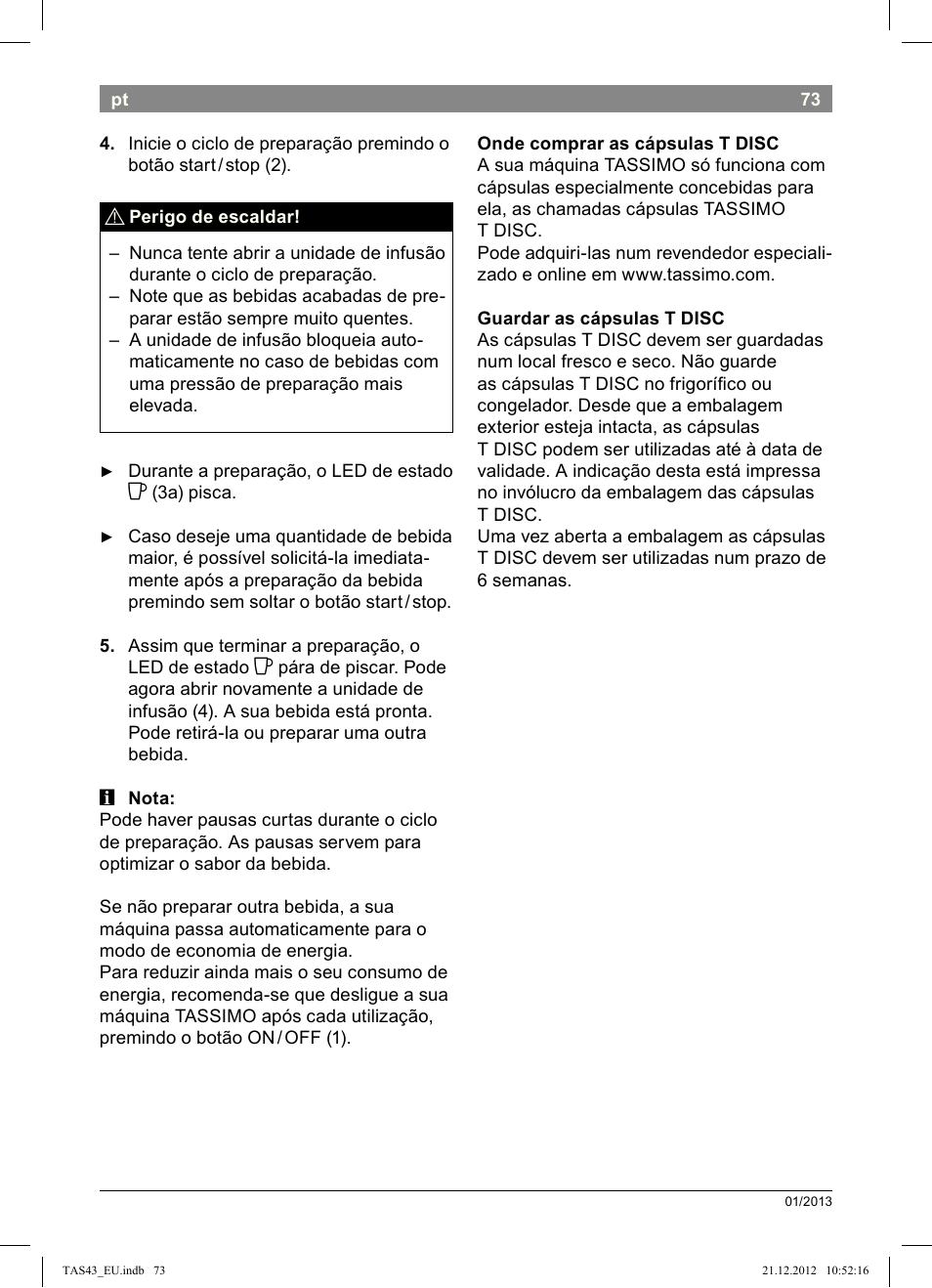 Bosch Multigetränkesystem clear white anthrazit TAS4304 User Manual | Page 71 / 164