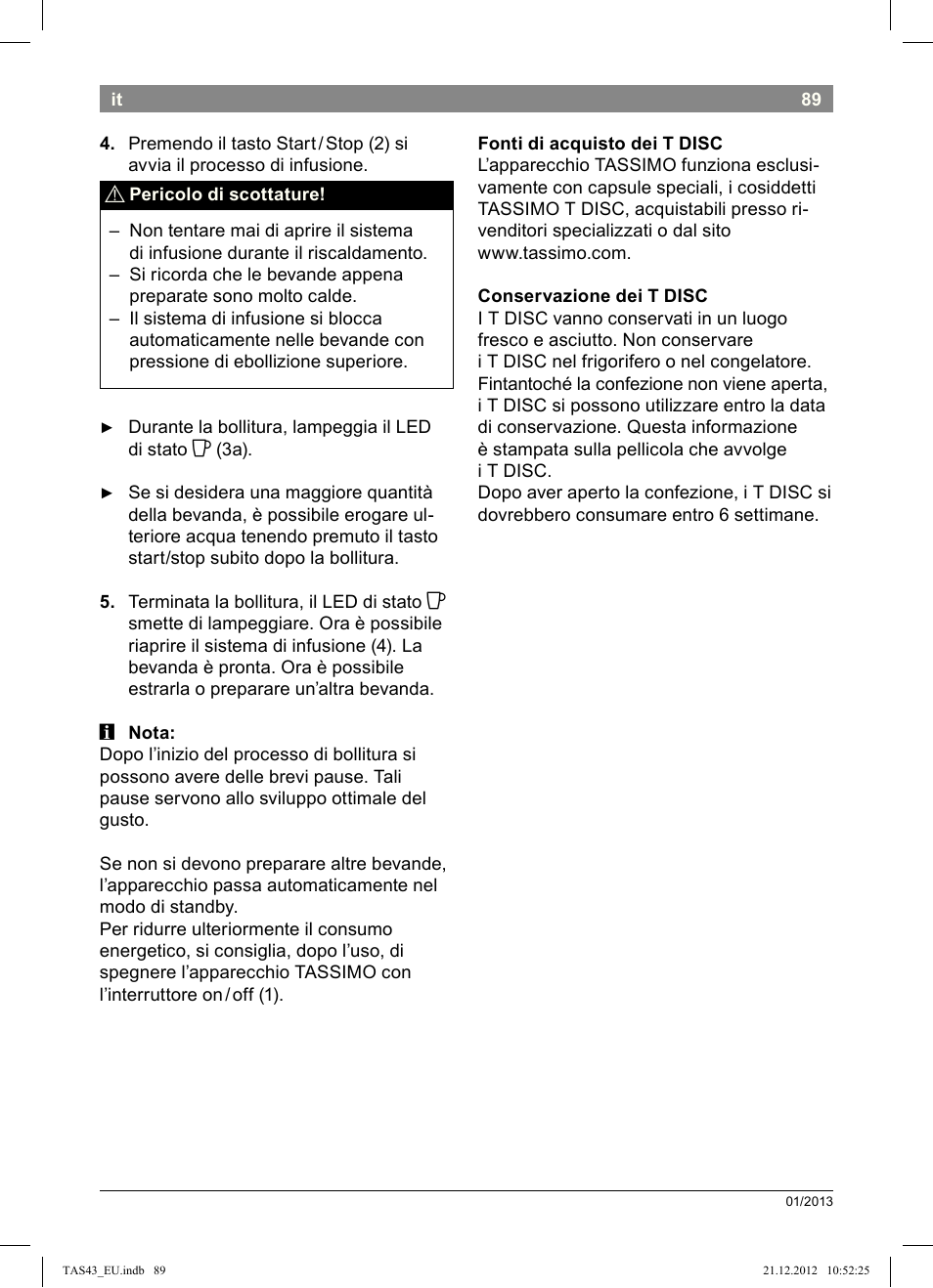 Bosch Multigetränkesystem clear white anthrazit TAS4304 User Manual | Page 87 / 164