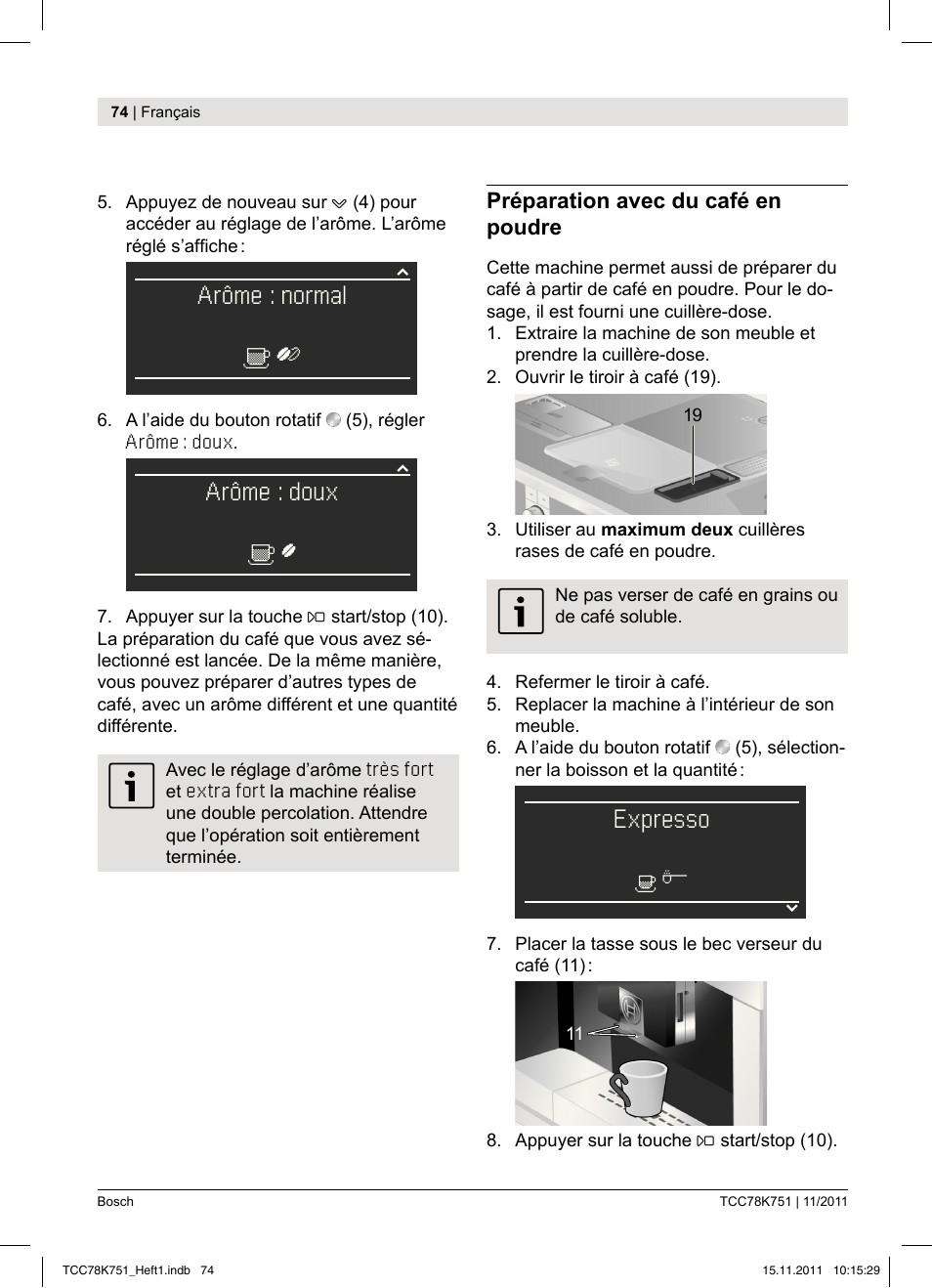 Bosch TCC78K751 Edelstahl Kaffeevollautomat User Manual | Page 76 / 100