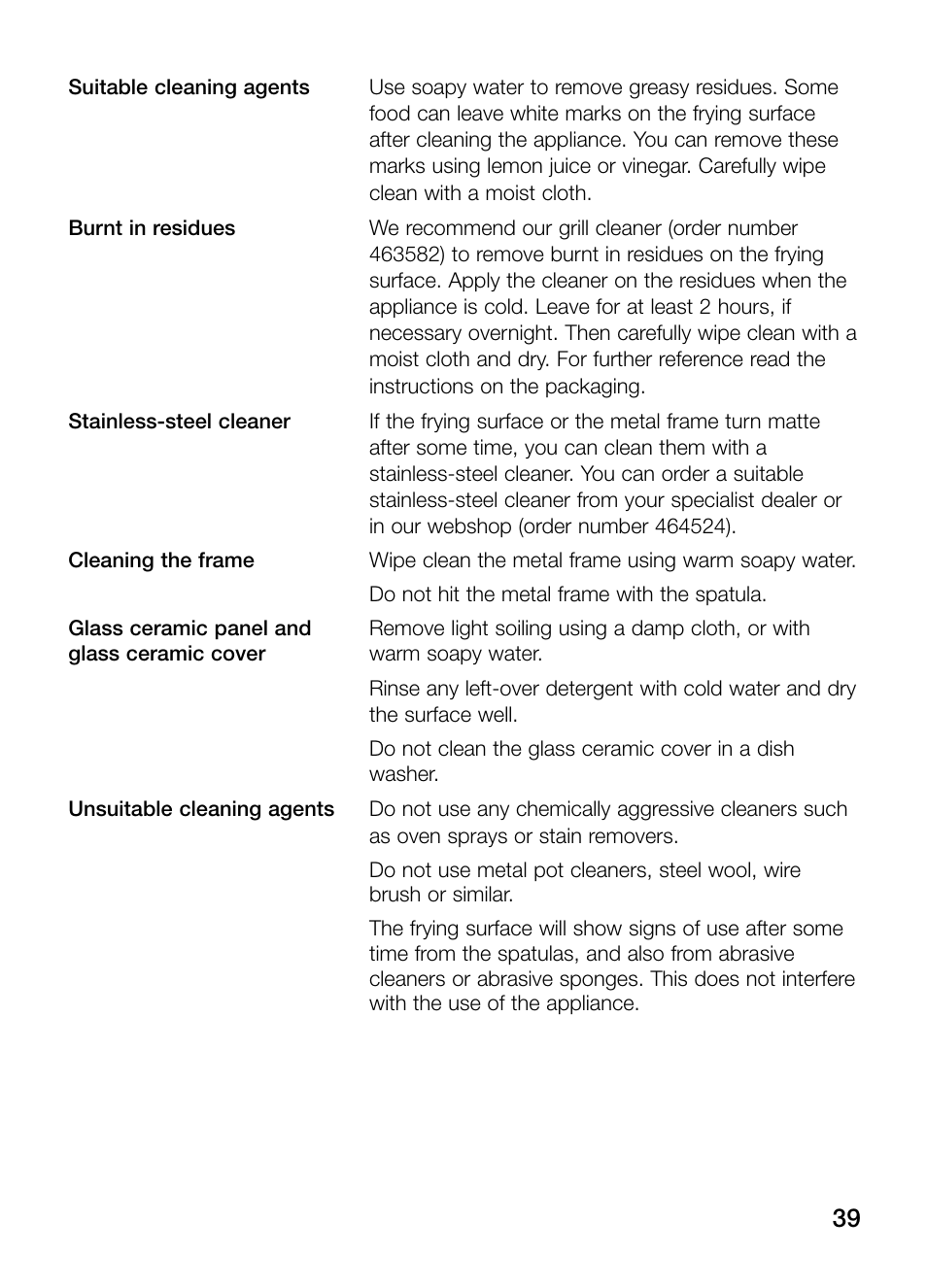 Bosch PKY475N14E Edelstahl Comfort-Profil Teppan Yaki User Manual | Page 39 / 84