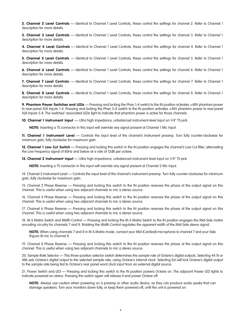 M-AUDIO Octane User Manual | Page 4 / 47