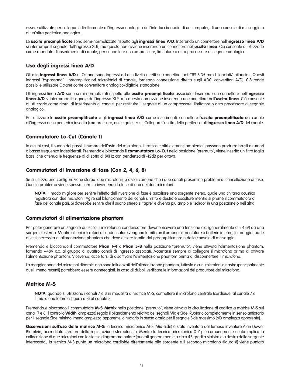 M-AUDIO Octane User Manual | Page 43 / 47