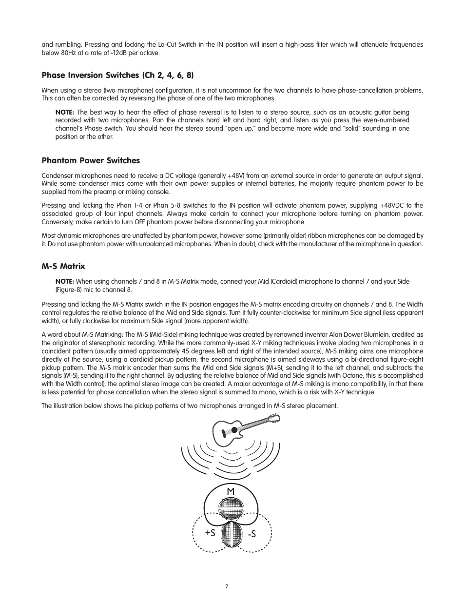 M+s -s | M-AUDIO Octane User Manual | Page 7 / 47