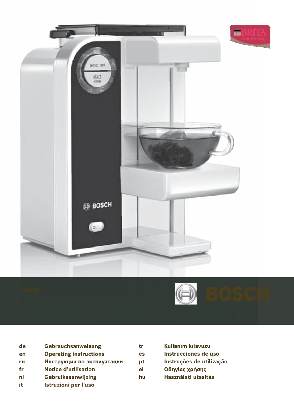 Bosch THD2023 Heißwasserspender Filtrino FastCup User Manual | 116 pages