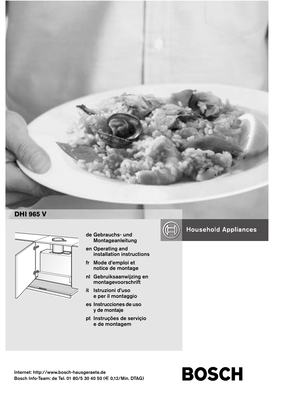 Bosch DHI965V grau-metallic Flachschirmhaube 90 cm User Manual | 116 pages