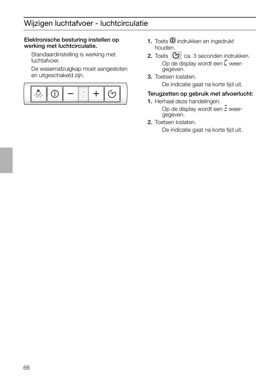 Wijzigen luchtafvoer - luchtcirculatie | Bosch DHI965V grau-metallic Flachschirmhaube 90 cm User Manual | Page 66 / 116