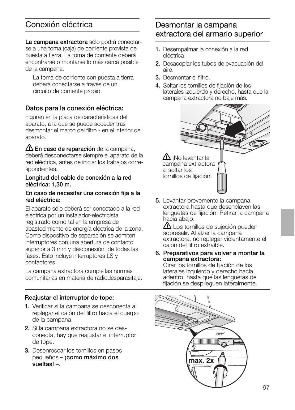Bosch DHI965V grau-metallic Flachschirmhaube 90 cm User Manual | Page 97 / 116